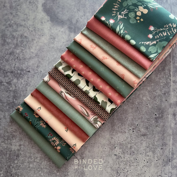 Blushing Sage Bundle | Curated 14 Fat Quarter Bundle