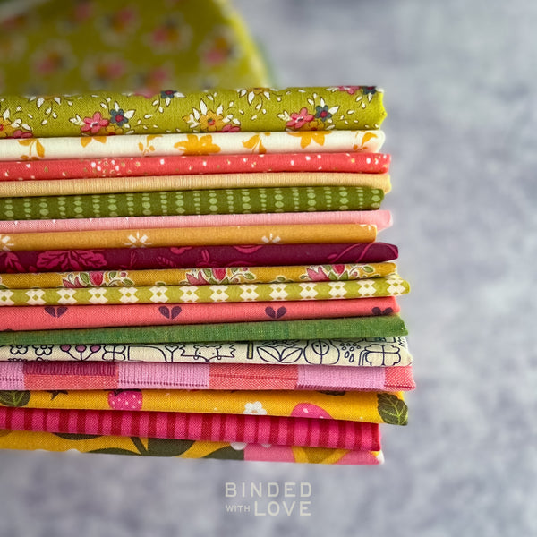 Strawberry Picnic Bundle | Curated 17 Fat Quarter Bundle