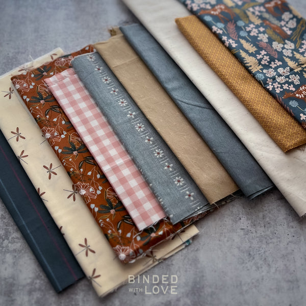 Curated Remnant Bundle | 10 Fabric End of Bolt Quilting Bundle | One of a Kind | REMNANT BUNDLE-226