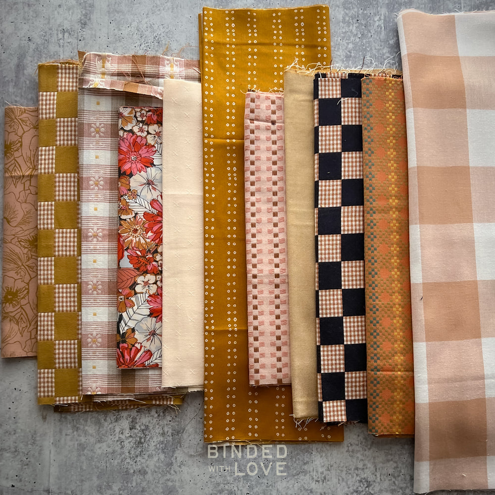 Curated Remnant Bundle | 11 Fabric End of Bolt Quilting Bundle | One of a Kind | REMNANT BUNDLE-173