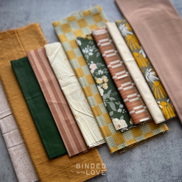 Curated Remnant Bundle | 11 Fabric End of Bolt Quilting Bundle | One of a Kind | REMNANT BUNDLE-171