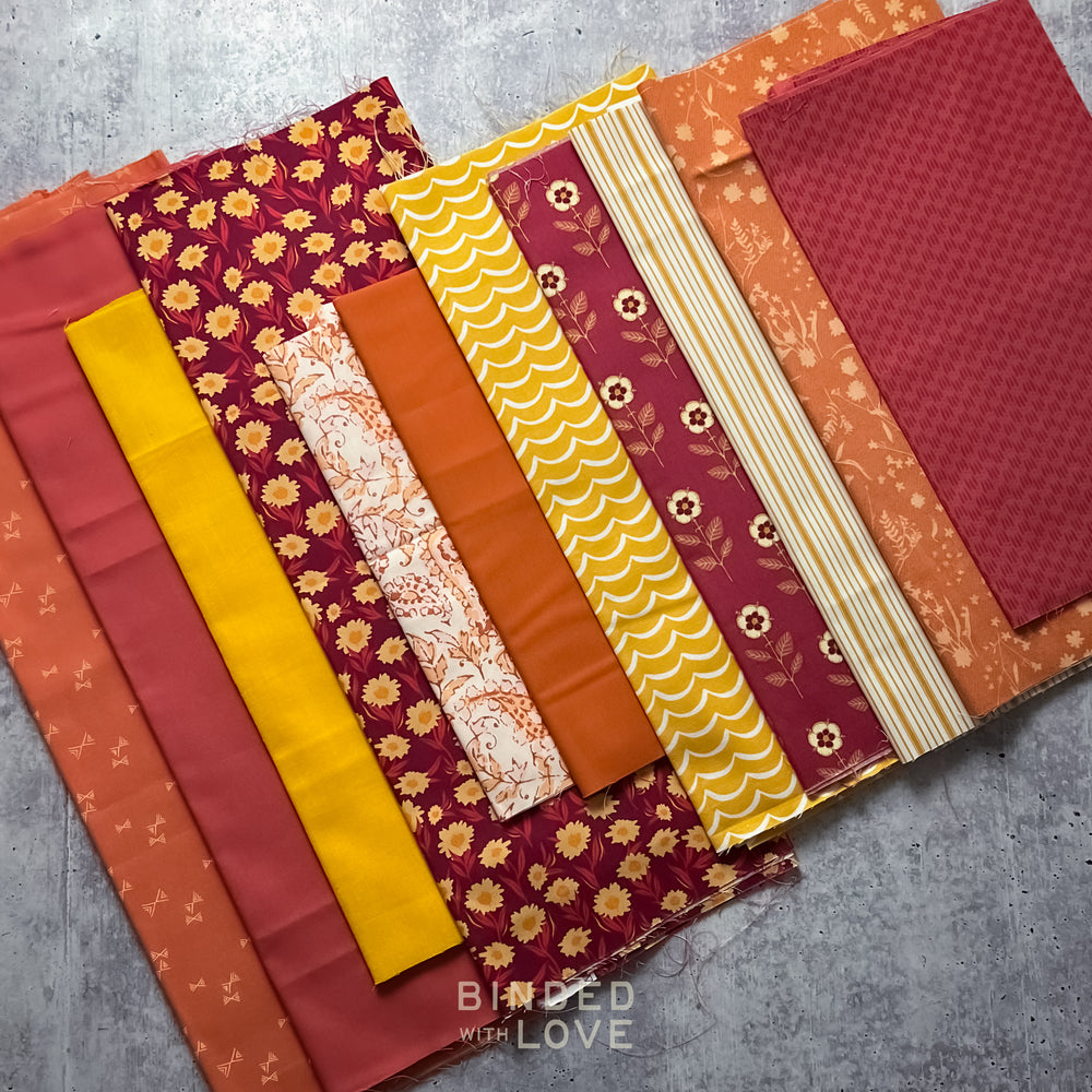 Curated Remnant Bundle | 11 Fabric End of Bolt Quilting Bundle | One of a Kind | REMNANT BUNDLE-154