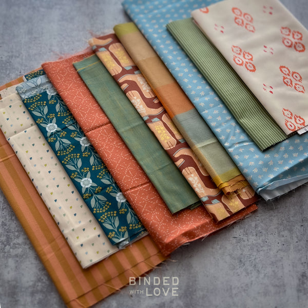Curated Remnant Bundle | 10 Fabric End of Bolt Quilting Bundle | One of a Kind | REMNANT BUNDLE-227