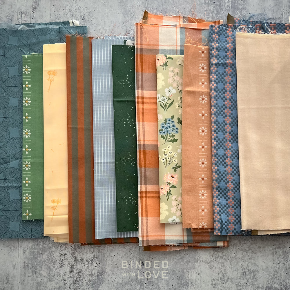 Curated Remnant Bundle | 11 Fabric End of Bolt Quilting Bundle | One of a Kind | REMNANT BUNDLE-168