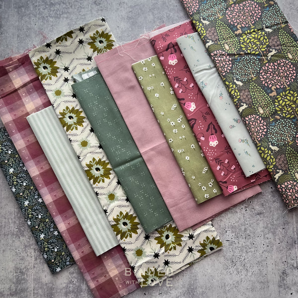 Curated Remnant Bundle | 10 Fabric End of Bolt Quilting Bundle | One of a Kind | REMNANT BUNDLE-229