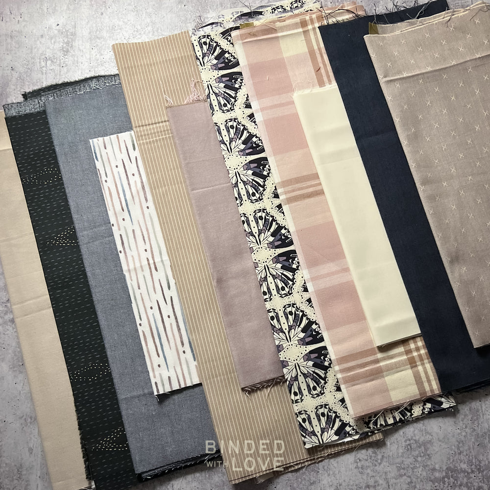 Curated Remnant Bundle | 11 Fabric End of Bolt Quilting Bundle | One of a Kind | REMNANT BUNDLE-144
