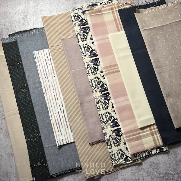 Curated Remnant Bundle | 11 Fabric End of Bolt Quilting Bundle | One of a Kind | REMNANT BUNDLE-144
