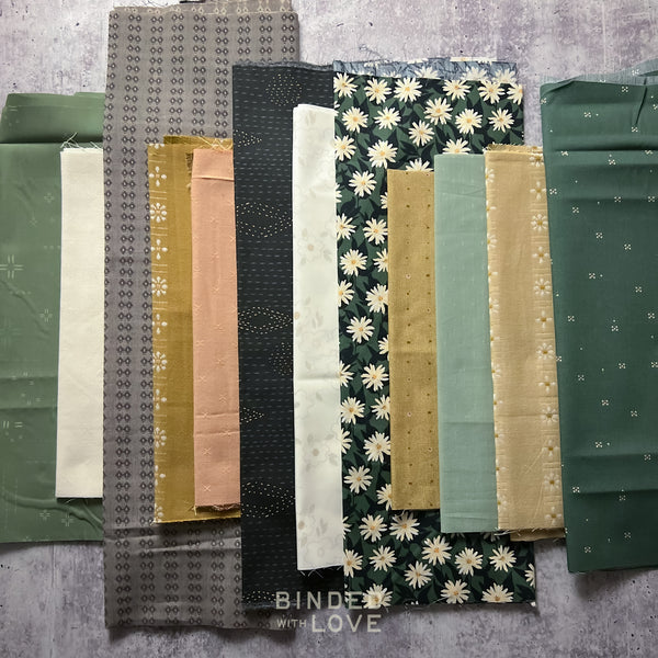 Curated Remnant Bundle | 12 Fabric End of Bolt Quilting Bundle | One of a Kind | REMNANT BUNDLE-152