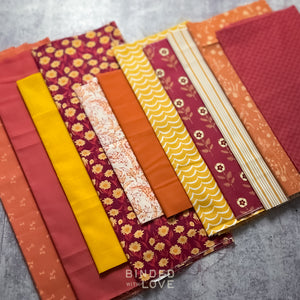 Curated Remnant Bundle | 11 Fabric End of Bolt Quilting Bundle | One of a Kind | REMNANT BUNDLE-154