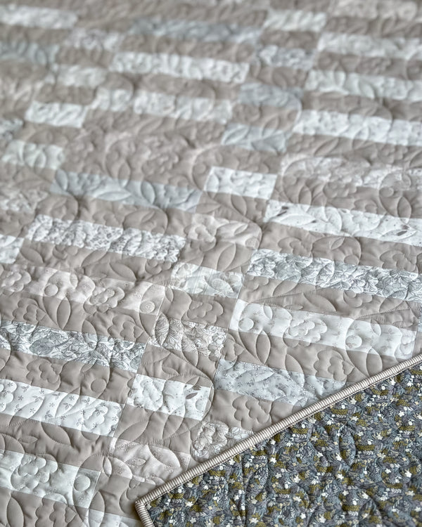 Madeline Quilt Kit – Large Throw (62” x 75”) | Neutral Quilt Kit | Beginner Friendly