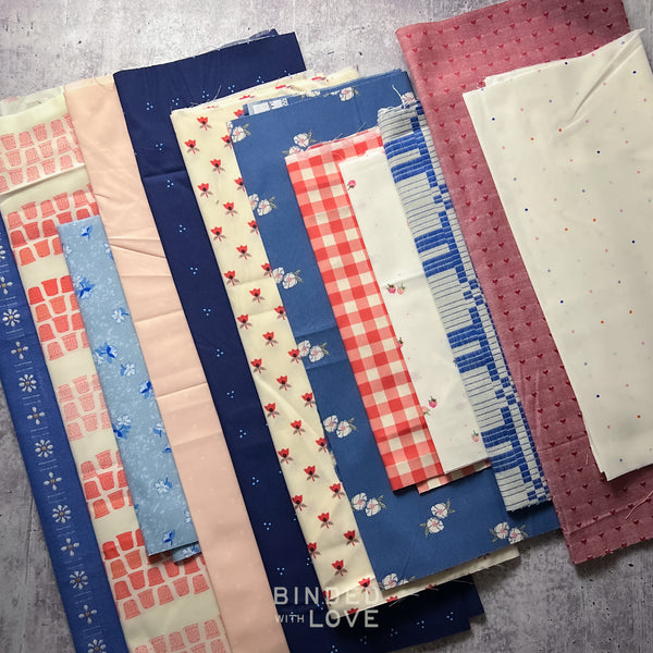 Curated Remnant Bundle | 12 Fabric End of Bolt Quilting Bundle | One of a Kind | REMNANT BUNDLE-158