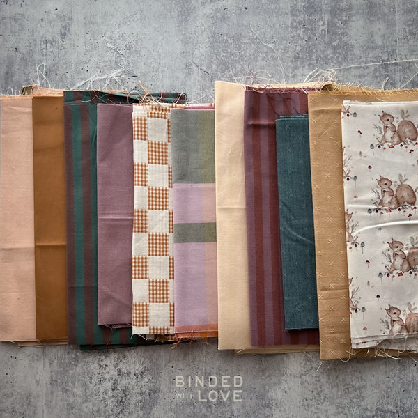 Curated Remnant Bundle | 11 Fabric End of Bolt Quilting Bundle | One of a Kind | REMNANT BUNDLE-176