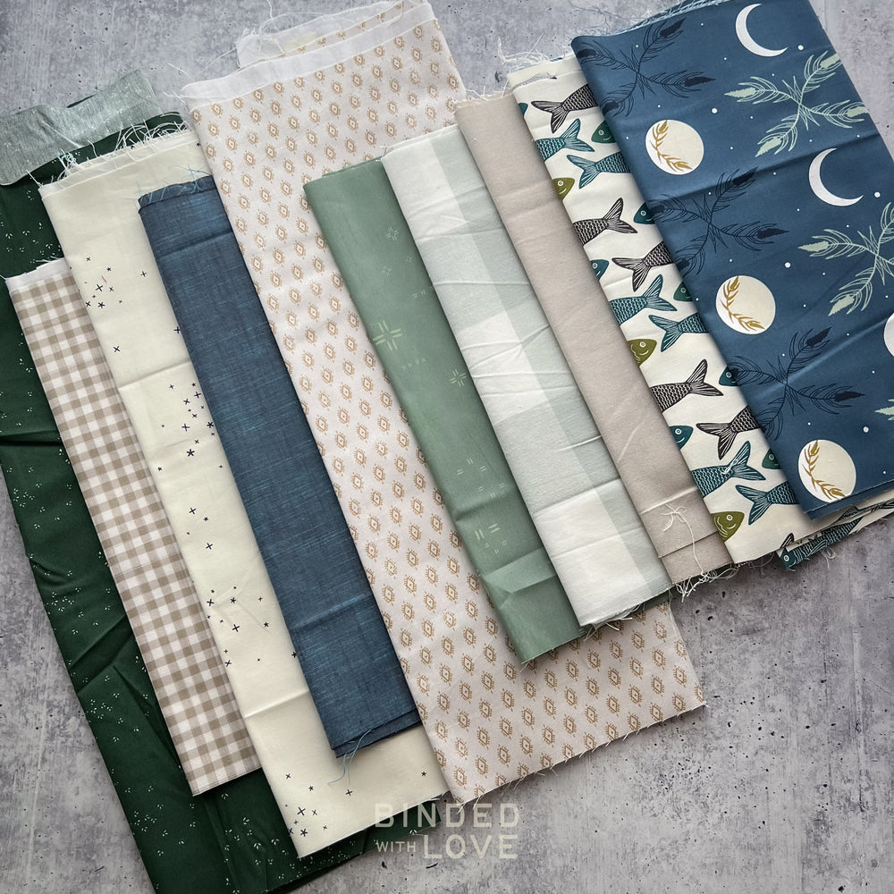 Curated Remnant Bundle | 10 Fabric End of Bolt Quilting Bundle | One of a Kind | REMNANT BUNDLE-207