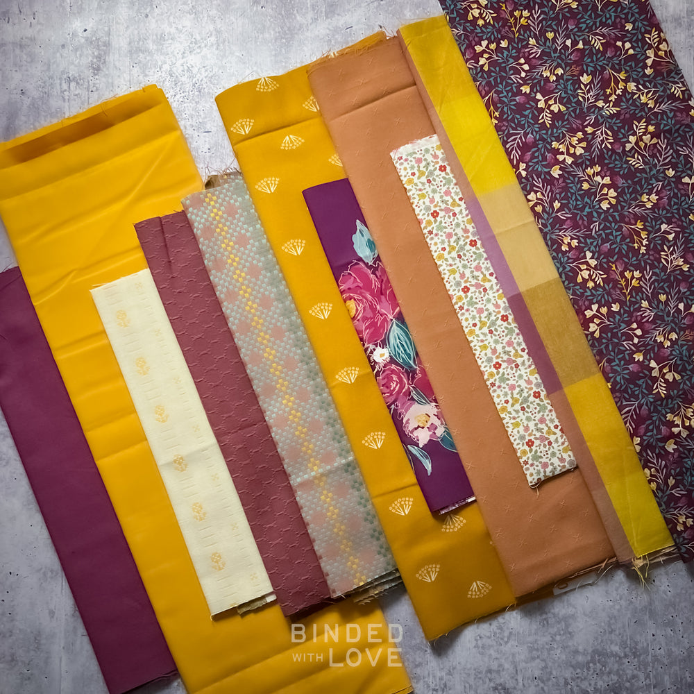 Curated Remnant Bundle | 11 Fabric End of Bolt Quilting Bundle | One of a Kind | REMNANT BUNDLE-136
