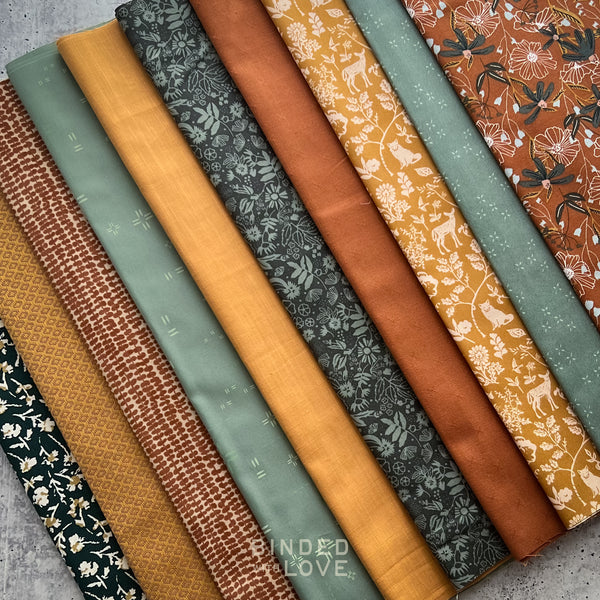 Curated Remnant Bundle | 10 Fabric End of Bolt Quilting Bundle | One of a Kind | REMNANT BUNDLE-199