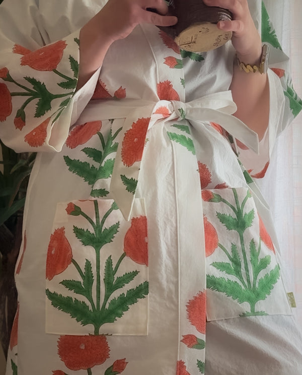 Boho Floral Sienna BPCT-01-BOH-SIENNA | Indian Block Print Cottage