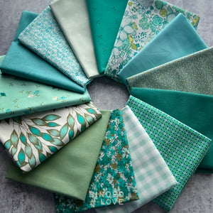 Sea Glass Garden Bundle | Curated 14 Fat Quarter Bundle