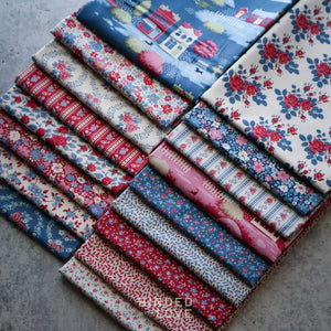 Tilda Village Life Winter Colorway Bundle | Precut Bundle | 17 Prints | Fat Quarter Bundle | Half Yard Bundle