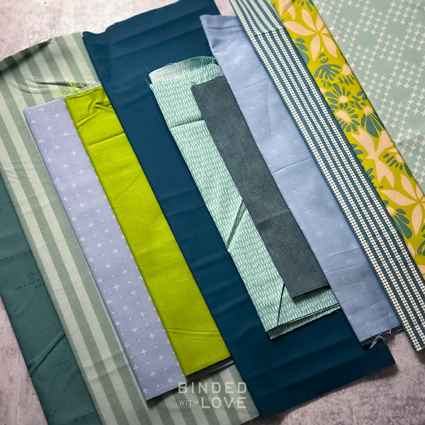 Curated Remnant Bundle | 11 Fabric End of Bolt Quilting Bundle | One of a Kind | REMNANT BUNDLE-141
