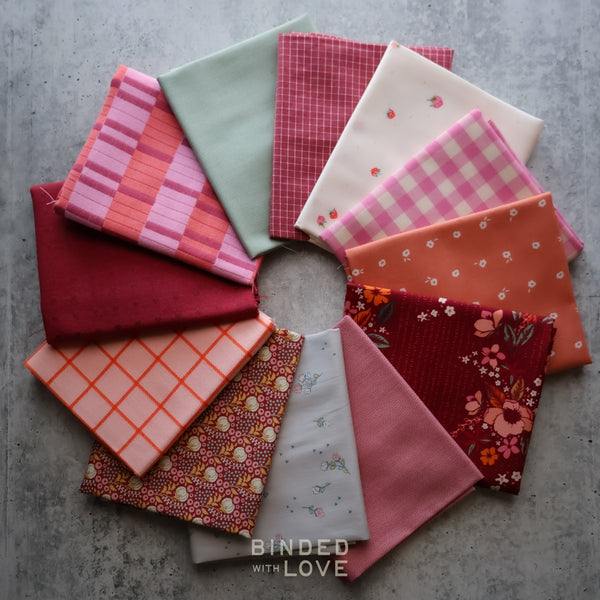 Strawberry Social Bundle | Curated 12 Fat Quarter Bundle