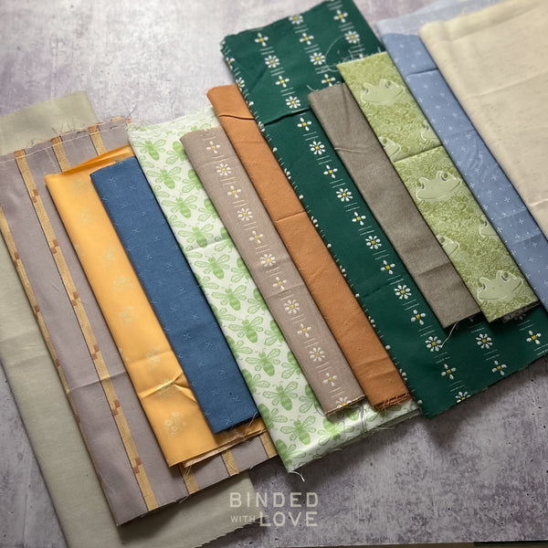Curated Remnant Bundle | 12 Fabric End of Bolt Quilting Bundle | One of a Kind | REMNANT BUNDLE-151