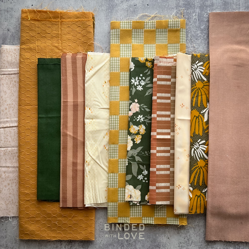Curated Remnant Bundle | 11 Fabric End of Bolt Quilting Bundle | One of a Kind | REMNANT BUNDLE-171