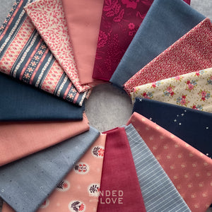 Blueberry Rose Bundle | Curated 15 Fat Quarter Bundle