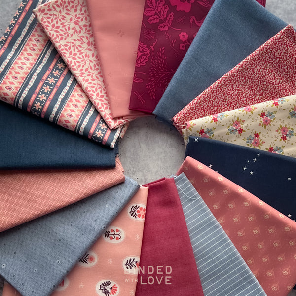 Blueberry Rose Bundle | Curated 15 Fat Quarter Bundle