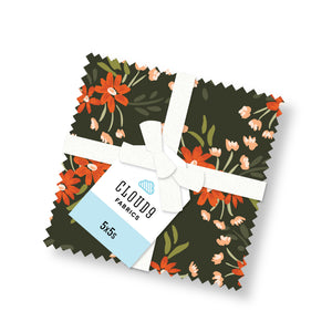 Crimson and Evergreen 5x5 inch Precut | 42 Pieces