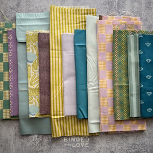 Curated Remnant Bundle | 13 Fabric End of Bolt Quilting Bundle | One of a Kind | REMNANT BUNDLE-172