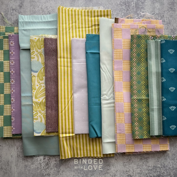 Curated Remnant Bundle | 13 Fabric End of Bolt Quilting Bundle | One of a Kind | REMNANT BUNDLE-172