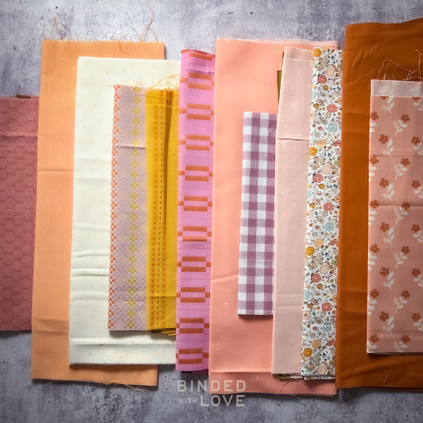 Curated Remnant Bundle | 12 Fabric End of Bolt Quilting Bundle | One of a Kind | REMNANT BUNDLE-150