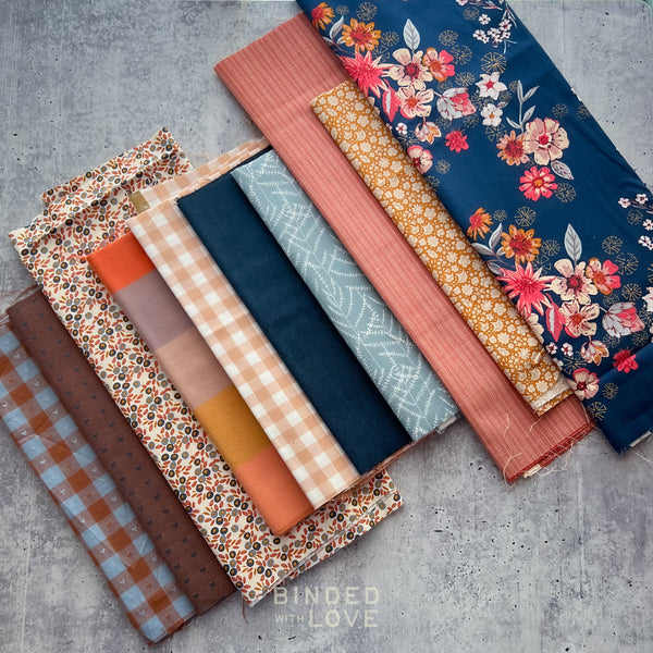 Curated Remnant Bundle | 10 Fabric End of Bolt Quilting Bundle | One of a Kind | REMNANT BUNDLE-230
