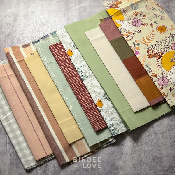 Curated Remnant Bundle | 11 Fabric End of Bolt Quilting Bundle | One of a Kind | REMNANT BUNDLE-140