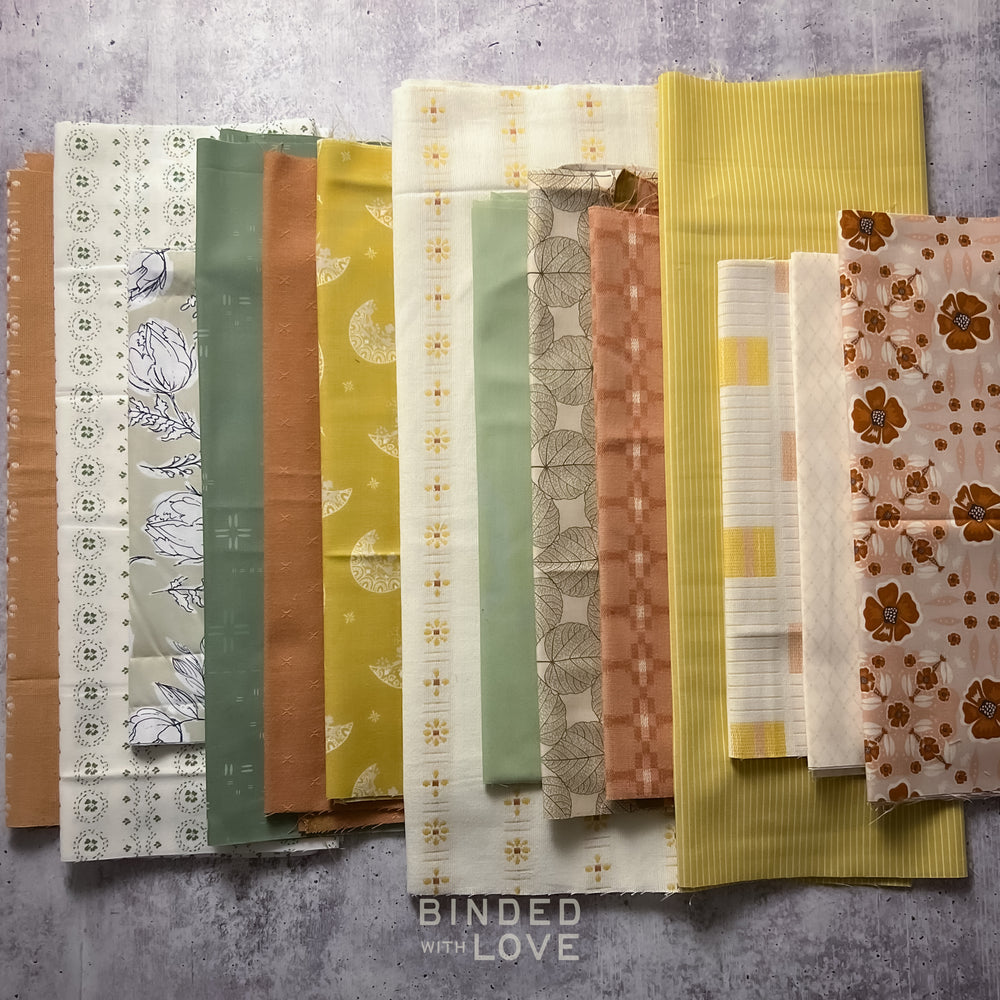 Curated Remnant Bundle | 14 Fabric End of Bolt Quilting Bundle | One of a Kind | REMNANT BUNDLE-160