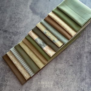 Moss & Linen Bundle | Curated 15 Fat Quarter Bundle