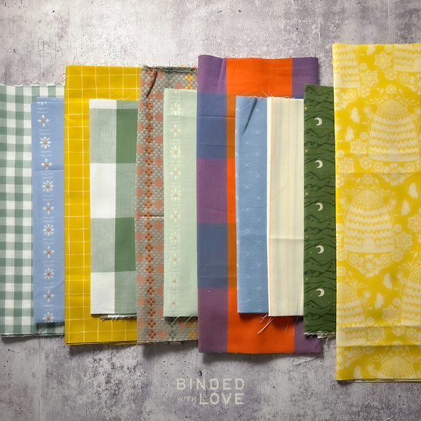 Curated Remnant Bundle | 11 Fabric End of Bolt Quilting Bundle | One of a Kind | REMNANT BUNDLE-137