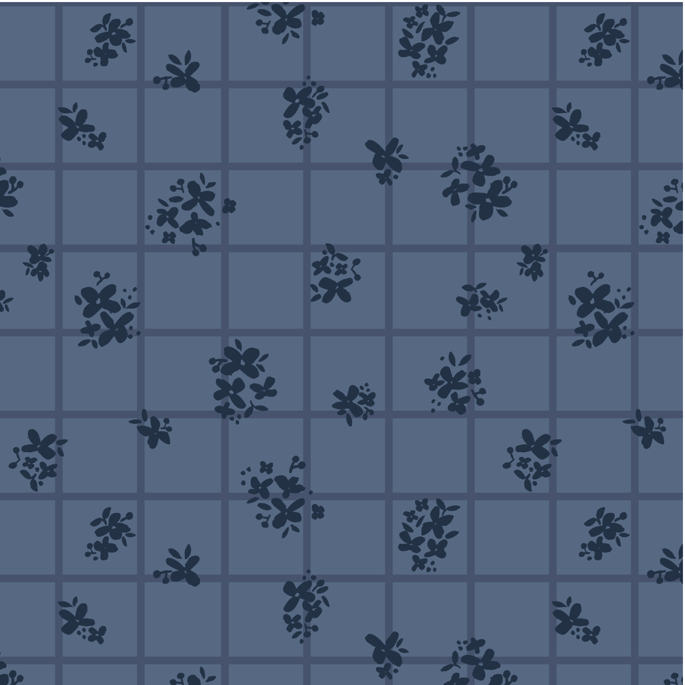 Ditsy Check Blue 228487 | Sienna and Indigo by Hello Aunty Designs