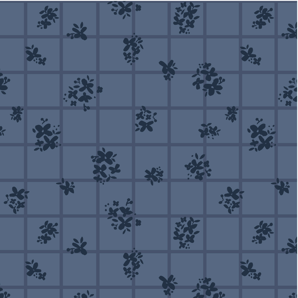 Ditsy Check Blue 228487 | Sienna and Indigo by Hello Aunty Designs