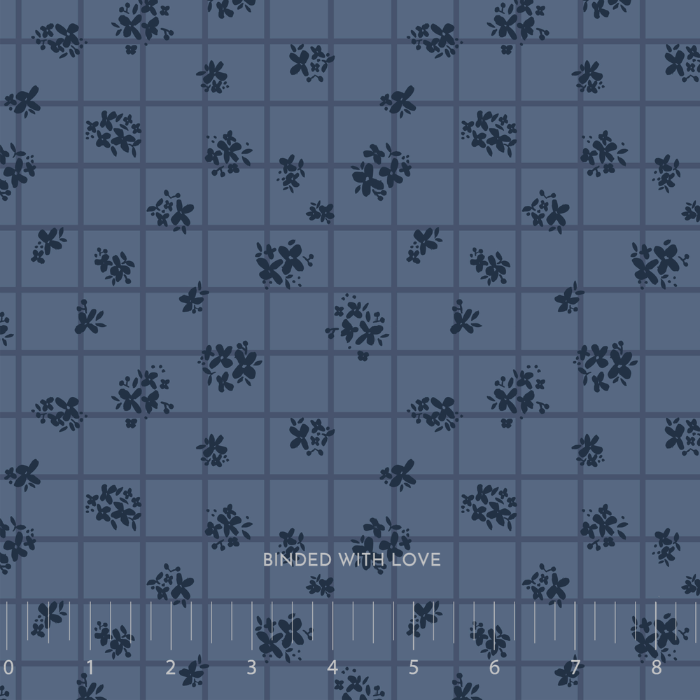 Ditsy Check Blue 228487 | Sienna and Indigo by Hello Aunty Designs