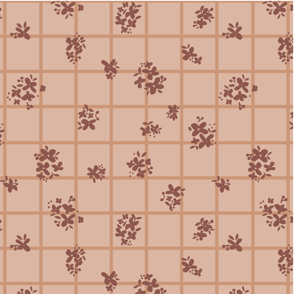 Ditsy Check Soft Brown 228486 | Sienna and Indigo by Hello Aunty Designs