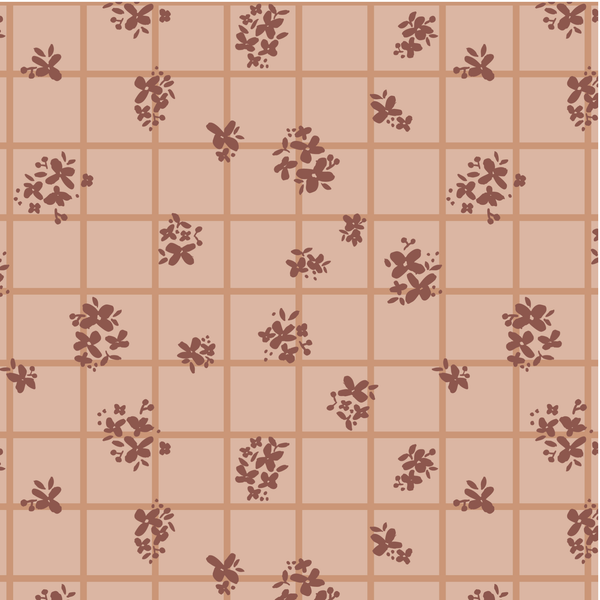 Ditsy Check Soft Brown 228486 | Sienna and Indigo by Hello Aunty Designs