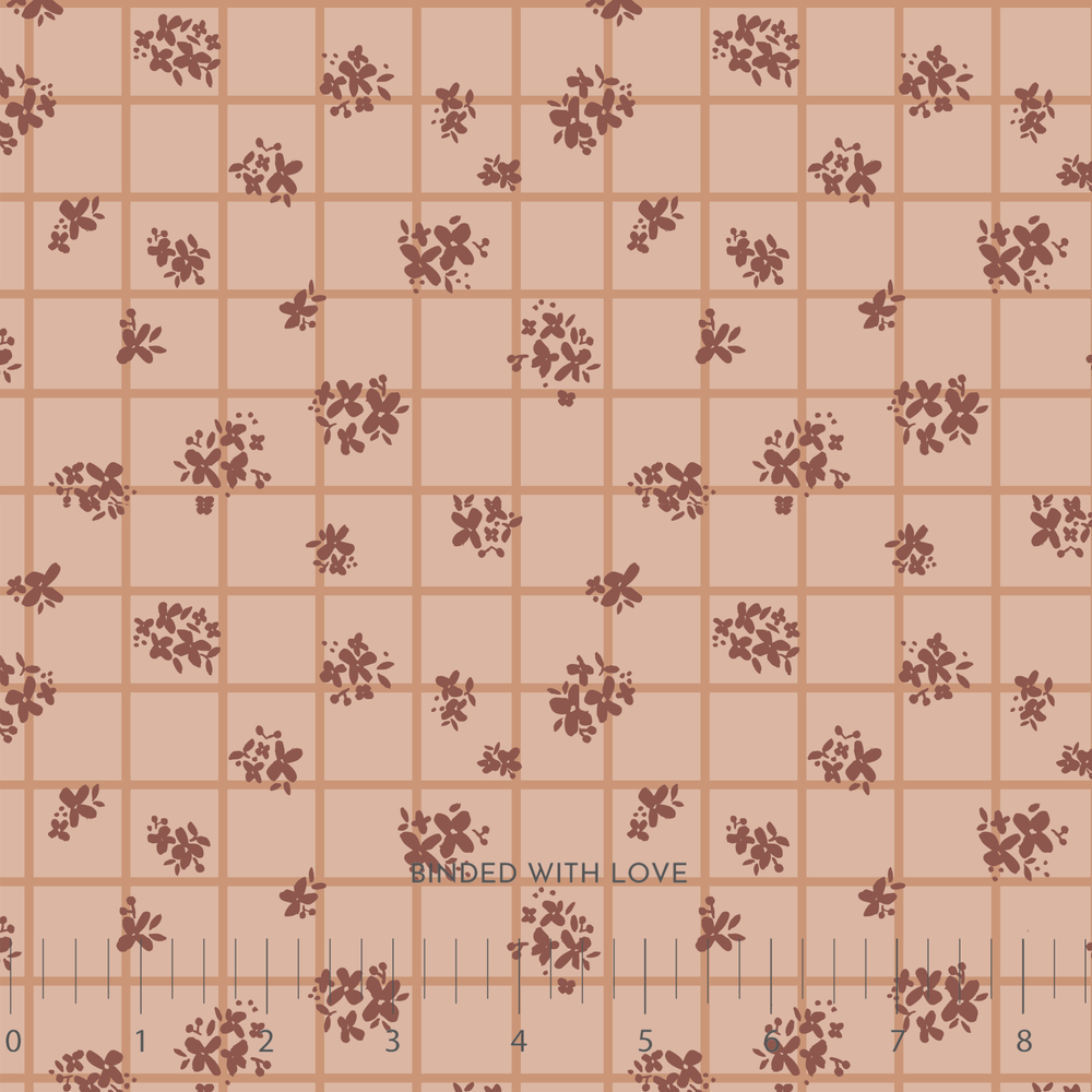 Ditsy Check Soft Brown 228486 | Sienna and Indigo by Hello Aunty Designs