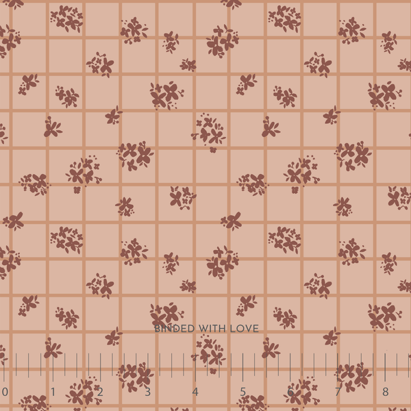 Ditsy Check Soft Brown 228486 | Sienna and Indigo by Hello Aunty Designs