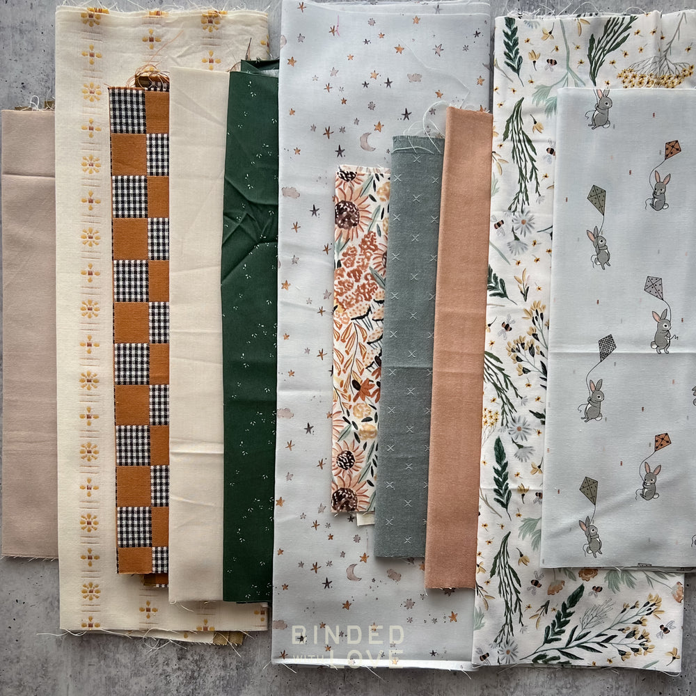Curated Remnant Bundle | 11 Fabric End of Bolt Quilting Bundle | One of a Kind | REMNANT BUNDLE-184