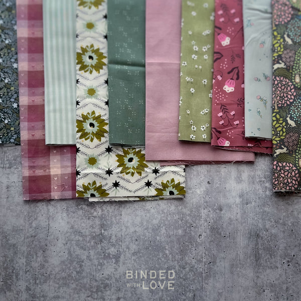 Curated Remnant Bundle | 10 Fabric End of Bolt Quilting Bundle | One of a Kind | REMNANT BUNDLE-229