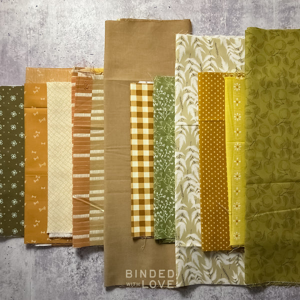 Curated Remnant Bundle | 11 Fabric End of Bolt Quilting Bundle | One of a Kind | REMNANT BUNDLE-145