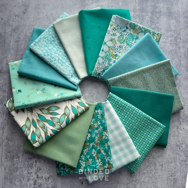 Sea Glass Garden Bundle | Curated 14 Fat Quarter Bundle