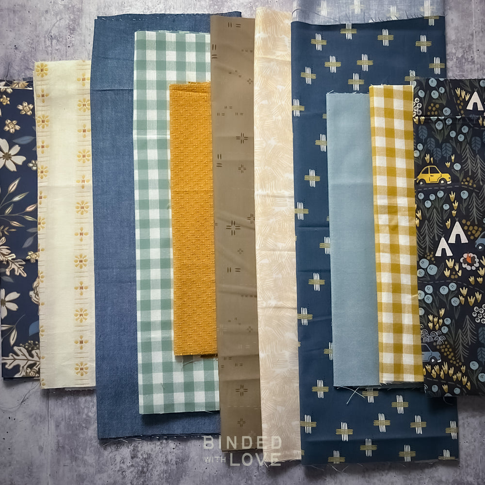 Curated Remnant Bundle | 11 Fabric End of Bolt Quilting Bundle | One of a Kind | REMNANT BUNDLE-133
