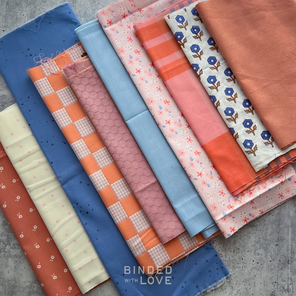 Curated Remnant Bundle | 10 Fabric End of Bolt Quilting Bundle | One of a Kind | REMNANT BUNDLE-201